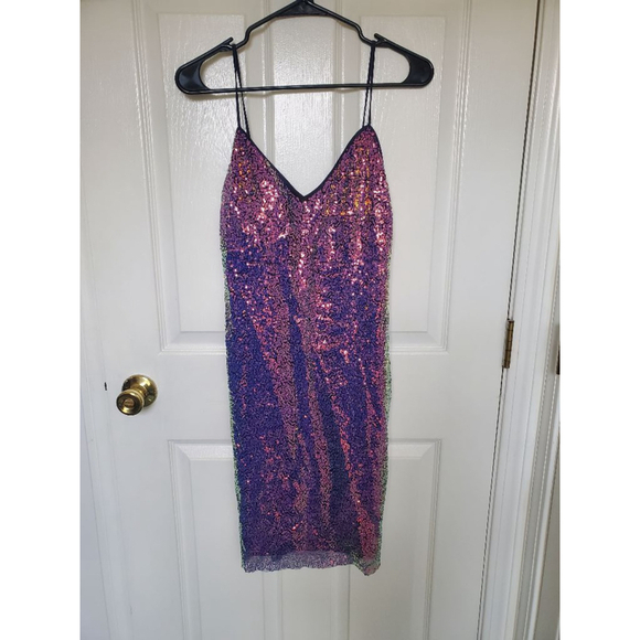 Davi & Dani Dresses & Skirts - Women's Davi & Dani Purple Sequin Mini Dress Size S